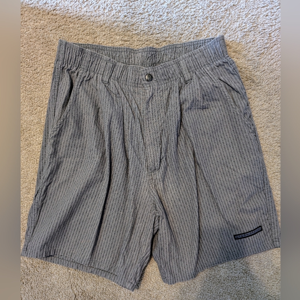 OP Men's Gray Striped Shorts